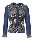 Designer-Patchjacke blau-bunt