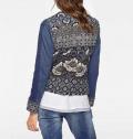 Designer-Patchjacke blau-bunt