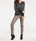 Designer-Patchjacke schwarz-gemustert