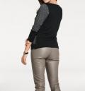 Designer-Patchjacke schwarz-gemustert