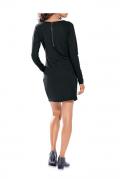 Designer-Patchkleid oliv-schwarz