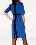 Designer-Patchkleid royalblau-schwarz