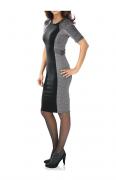 Designer-Patchkleid schwarz-grau
