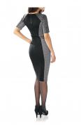 Designer-Patchkleid schwarz-grau