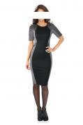 Designer-Patchkleid schwarz-grau