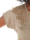 Designer-Patchshirt taupe