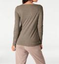 Designer-Patchshirt taupe