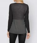 Designer-Patchwork-Shirt schwarz-grau