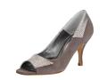 Designer-Peeptoe-Pumps taupe Gr. 41