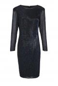 Designer-Perlenkleid schwarz