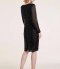 Designer-Perlenkleid schwarz