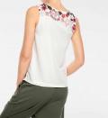 Designer-Perlentop ecru-bunt