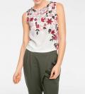 Designer-Perlentop ecru-bunt