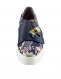 Designer-Plateausneaker blau-bunt