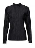 Designer-Plissee-Shirt schwarz