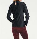 Designer-Plissee-Shirt schwarz