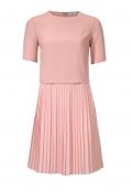 Designer-Plisseekleid rosé