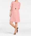 Designer-Plisseekleid rosé
