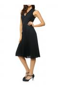 Designer-Plisseekleid schwarz