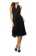 Designer-Plisseekleid schwarz