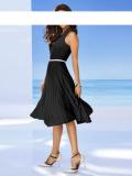 Designer-Plisseekleid schwarz