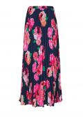 Designer-Plisseerock blau-bunt