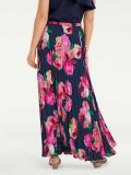Designer-Plisseerock blau-bunt