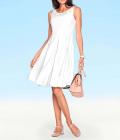 Designer-Prinzesskleid ecru