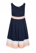 Designer-Prinzesskleid marine-rosé