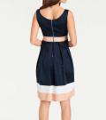 Designer-Prinzesskleid marine-rosé