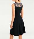 Designer-Prinzesskleid mit Stickerei schwarz