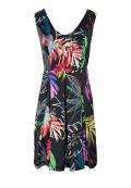 Designer-Prinzesskleid schwarz-bunt