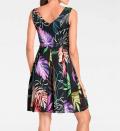 Designer-Prinzesskleid schwarz-bunt