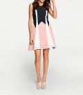 Designer-Prinzesskleid schwarz-rosé