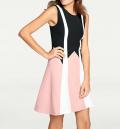 Designer-Prinzesskleid schwarz-rosé