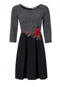 Designer-Prinzesskleid schwarz-weiß