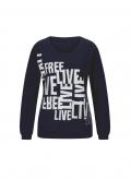 Designer-Pullover Glitzersteinchen marine