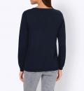 Designer-Pullover Glitzersteinchen marine