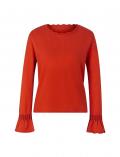 Designer-Pullover Merino-Kaschmir rot