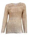 Designer-Pullover apricot-metallic