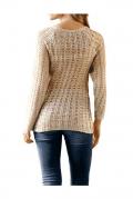 Designer-Pullover apricot-metallic