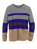 Designer-Pullover grau-lila