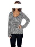 Designer-Pullover grau-weiß