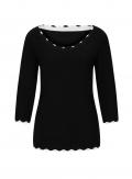 Designer-Pullover in 2-in-1-Optik schwarz