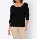 Designer-Pullover in 2-in-1-Optik schwarz