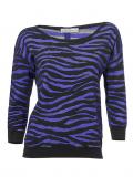 Designer-Pullover lila-schwarz