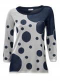 Designer-Pullover marine-ecru