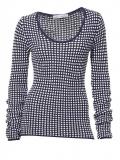Designer-Pullover marine-weiß