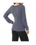 Designer-Pullover marine-weiß