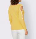 Designer-Pullover mit Cut-Outs gelb